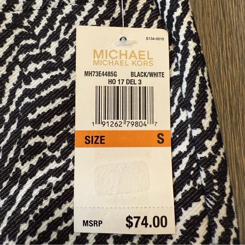 Michael Kors Zebra print jeggings black and white size small